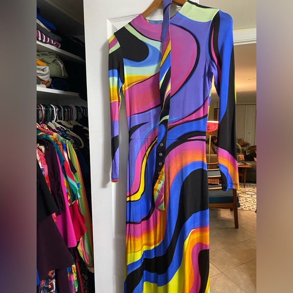 Maria Escote Psychedelic gown, long dress - Picture 6 of 9